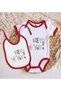 BK Kids "Hey You" Design Red Baby Bodysuit and Bib Gift Set-1, 0–3 Months - 2
