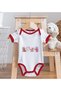 BK Kids Love Designer Red Baby Bodysuit and Bib Gift Set—2, 0–3 Months - 5
