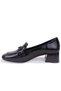 Dza07-8028202 Black 4 cm Heel Classic Women's Shoes - 3