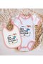 Bk Kids “I’M Going to Be a Doctor” Designed Pink Baby Bodysuit and Bib Gift Set - 1, 0-3 Months. - 2