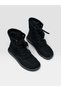 Black Suede (Otis) Women's Lace-Up Boots with Fur Lining. - 6
