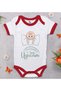 BK Kids Red Baby Bodysuit with Multi-Striped Design - 1 (0-3 Months)