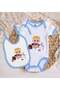 BK Kids Little Blue Baby Bodysuit and Bib Gift Set—1 (0–3 Months) - 2