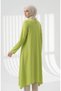 Crepe fabric loose tunic 1011-07 oil green - 5