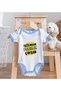 BK Kids "I Want It, Let the Fun Begin" Printed Baby Blue Baby Bodysuit-1, 0-3 Months - 4