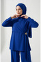 Star Detailed Tunic Pants Hijab Two-Piece Set 0358-02 Saks - 3