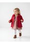 Girls' Plaid Dress with a Bow Detail and Tweed Jacket with a Fur-Trimmed Collar Set - 2