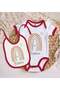 Bk Kids Red Baby Bodysuit and Bib Gift Set with a Dad-Themed Design - 1, for Ages 12-18 Months. - 2