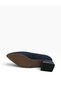 Women's Thick-Soled, Low-Heeled Satin Shoes with Stone Embellishments on the Side. - 5