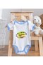 Bk Kids – “Gently Give Me to My Aunt” Design – Blue Baby Bodysuit – Size 1, 12-18 Months. - 4