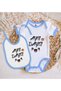 Bk Kids Same Uncle Design Blue Baby Bodysuit and Bib Gift Set - 1, 0-3 Months. - 2
