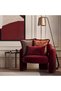 "taupe" tasseled velvet flat cushion cover - 45x45 - 2