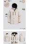 Men's Fleece-Lined, Waterproof, and Windproof Hooded Winter Coat & Jacket & Parka in Stone Color. - 5