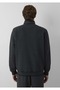 M0S20121 Black Logo Printed Zippered Men's Sweatshirt, Smoke Gray. - 6