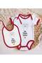 Bk Kids First Tooth Design Red Baby Bodysuit and Bib Gift Set - 1, for Ages 6-9 Months. - 2