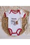 Bk Kids Red Baby Bodysuit with the Design "My Mom Needs Coffee" - Size 1, 12-18 Months. - 3