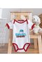 Bk Kids Breakfast Time Designed Red Baby Bodysuit and Bib Gift Set - 1, 0-3 Months. - 5