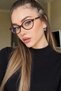 Misomi Leopard Blue Light Blocking Women's Glasses, Optical Lenses Interchangeable.