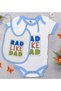 BK Kids "Rad Like Dad" Design Blue Baby Bodysuit and Bib Gift Set-1, 12–18 Months