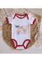 Bk Kids Red Baby Bodysuit with the Same Bubá Design - 1, 0-3 Months. - 3