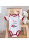 Bk Kids Mother and Father Design Red Baby Bodysuit and Bib Gift Set - 1, 0-3 Months. - 5