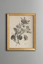 Floral Branch Drawing - Vintage Patterned Painting - Slim Model