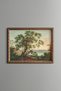 Nemi Lake at Dusk - Vintage Patterned Painting - Slim Frame