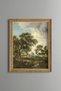 Rural Landscape - Vintage Patterned Painting - Slim Frame
