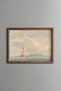 Sailing Boat on the Sea - Vintage Patterned Painting - Slim Model