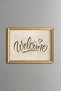 Welcome Sign - Vintage Patterned Painting - Slim Model
