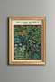 Blue and Green Floral Pattern - Vintage Patterned Painting - Slim Model