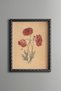Red Poppies - Vintage Patterned Painting - Slim Model