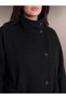 Peak New Season Black Plus Size Women's Cashmere Coat - 3