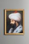 Portrait of Fatih Sultan Mehmet - Vintage Patterned Painting - Slim Model