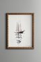 Two-Masted Sailing Ship and Sandal - Vintage Patterned Painting - Slim Model
