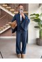Butterfly Collar Zipper Tricot Pants Suit - 4