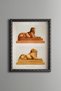 Human and Ram-Headed Sphinxes - Vintage Patterned Painting - Slim Model