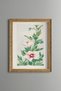 White and Pink Lilies - Vintage Patterned Painting - Slim Frame