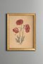 Red Poppies - Vintage Patterned Painting - Slim Model