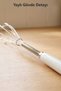 Mini Whisk: Stainless Steel Wire Hand Whisk with Porcelain Handle—For Eggs, Sauces, and Milk—1 Piece - 2