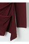 Peak New Season Burgundy Boat Neck Ruffled Blouse - 8