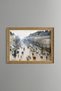 Montmartre Boulevard in Winter Morning - Vintage Patterned Painting - Slim Model