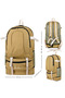 50+10L Waterproof, Packable, Hiking, Camping, Travel, Outdoor, Backpack - with Laptop Compartment, Orthopedic Back, Shoulder Support, Multi-Compartment Large Backpack - Black, Navy Blue, Cream. - 5