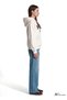 M1S20141 Women's Sweatshirt with Jeans Logo Print, White. - 3
