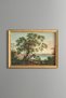 Nemi Lake at Dusk - Vintage Patterned Painting - Slim Frame