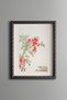 White Spring Flowers - Vintage Patterned Painting - Slim Frame