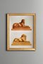 Human and Ram-Headed Sphinxes - Vintage Patterned Painting - Slim Model