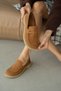 Brelin Thick Heel Single Strap Detail Women's Shoes - Tan Suede