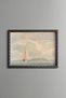 Sailing Boat on the Sea - Vintage Patterned Painting - Slim Model