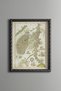 Cairo City Map - Piri Reis - Vintage Patterned Painting - Slim Frame